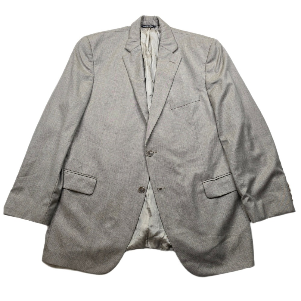 Jack Victor Blazer Mens 44R Light Tan Wool Loro Piana Super 130 Italy Sport Coat